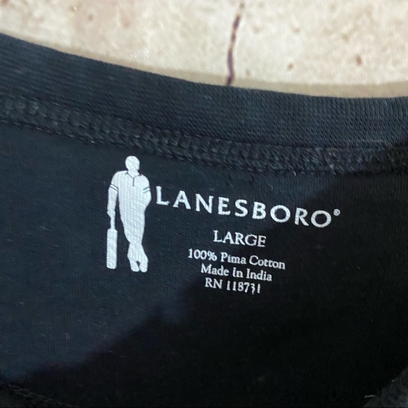 Lanesboro black long sleeve half button up large - Picture 3 of 4